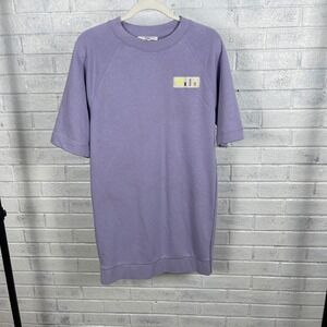 Tibi Purple Crewneck Sweatshirt Dress Womens Size S Streetwear Athleisure